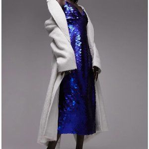 Topshop Disc Sequin Midi Dress